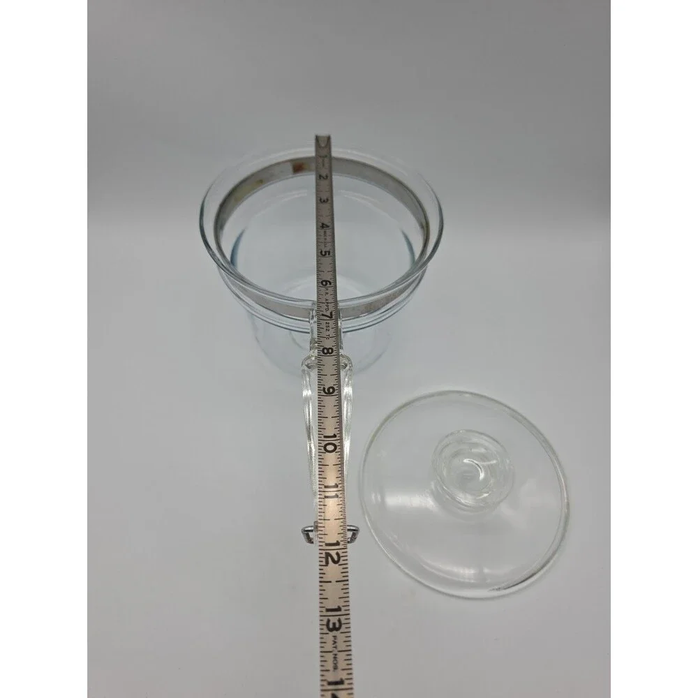 Pyrex Flameware 6283L 1.5 Quart Clear Glass Pot Saucepan with Lid Vintage MCM - Picture 9 of 10